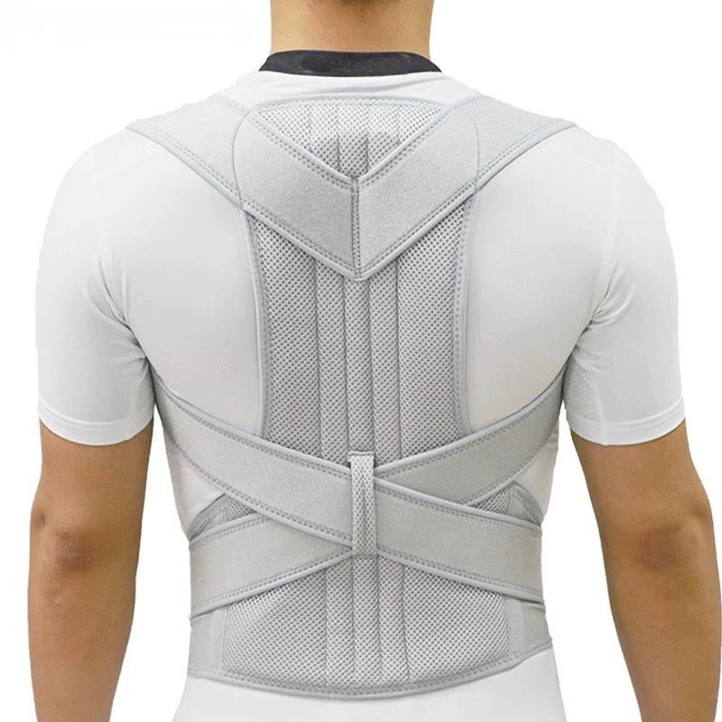 Reinforced Lumbar Posture Correction Vest, with Adjustable Back Support Straps, Shoulder and Spine Support, and Neck Stretching Device.