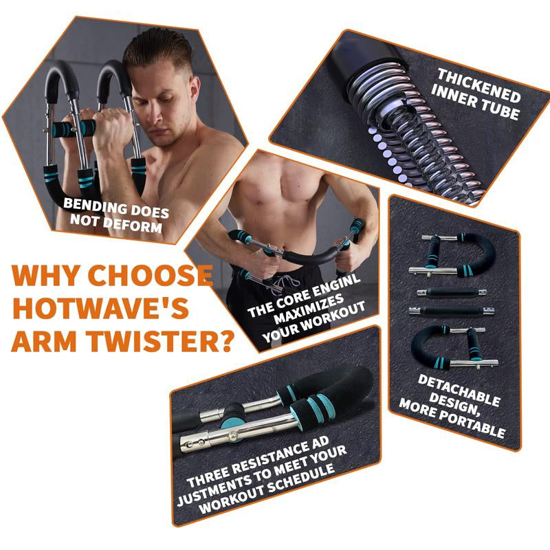 HOTWAVE Arm Trainer, Adjustable Chest Workout Equipment, Arm Trainer for Men, Chest Trainer for Men, Shoulder Muscle Training, Portable Spring Resistance Home Fitness Equipment Tiktokshopblackfriday